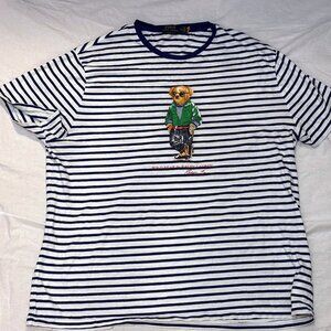Polo Ralph Lauren Classic Fit Polo Bear casual cool T-Shirt Short Sleeve stripe